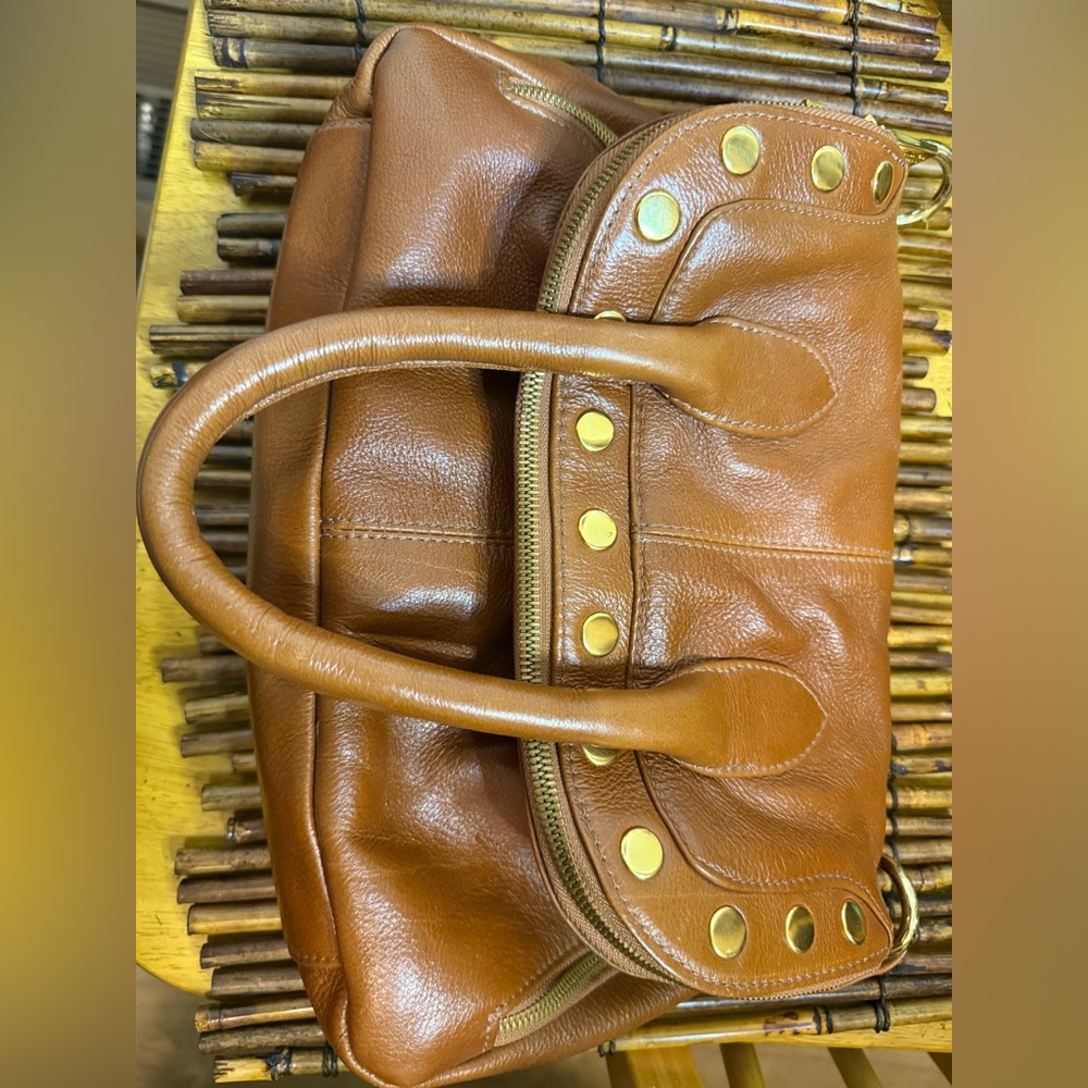 Hammitt VIP Tan Crossbody Bag with Gold Hardware and Suede Lining Multi Wear